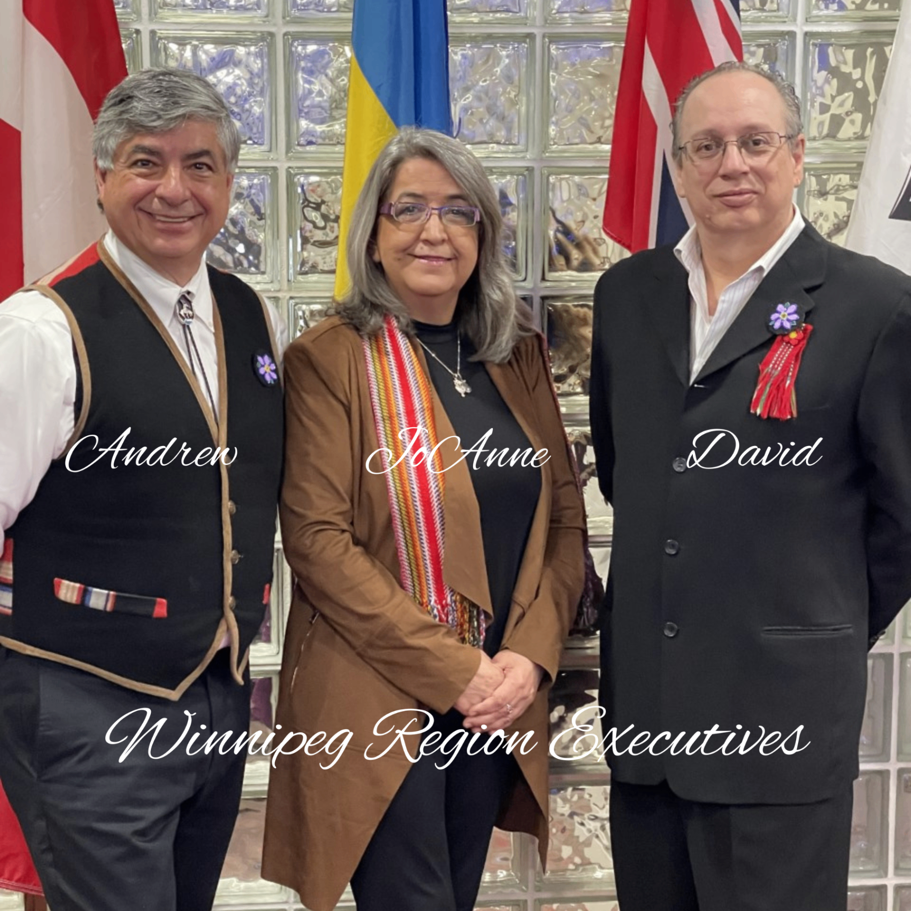 Andrew Carrier, JoAnne Remillard, and David Beaudin — Winnipeg Region Executives